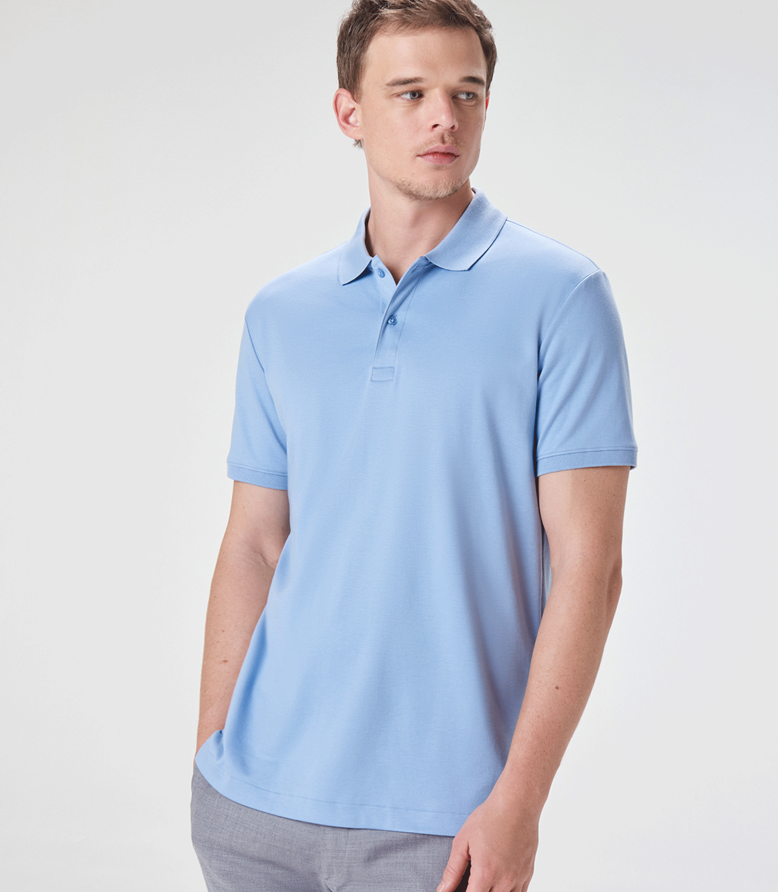 mens blue polo